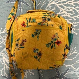 Lug Yellow Quilted Floral Backpack